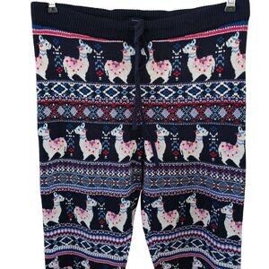 Drama Llama Print Knit Joggers Cozy Warm animal print warm soft fun lounge sleep